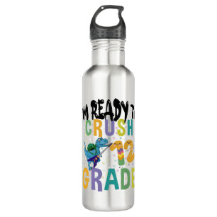 Back To School I'm Ready To Crush 12th Grade Dino 710 Ml Water Bottle