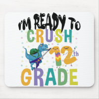 Back To School I'm Ready To Crush 12th Grade Dino