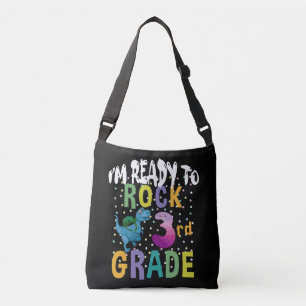 Back To School I'm Ready To Crush 3rd Grade Dino Crossbody Bag