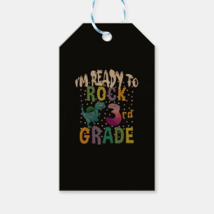 Back To School I'm Ready To Crush 3rd Grade Dino Gift Tags