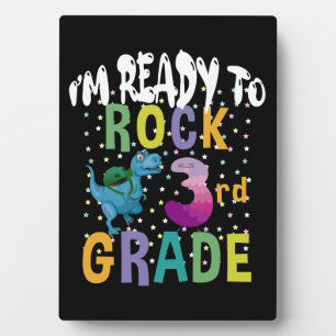 Back To School I'm Ready To Crush 3rd Grade Dino Plaque