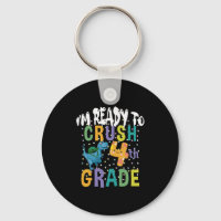 Back To School I'm Ready To Crush 4th Grade Dino