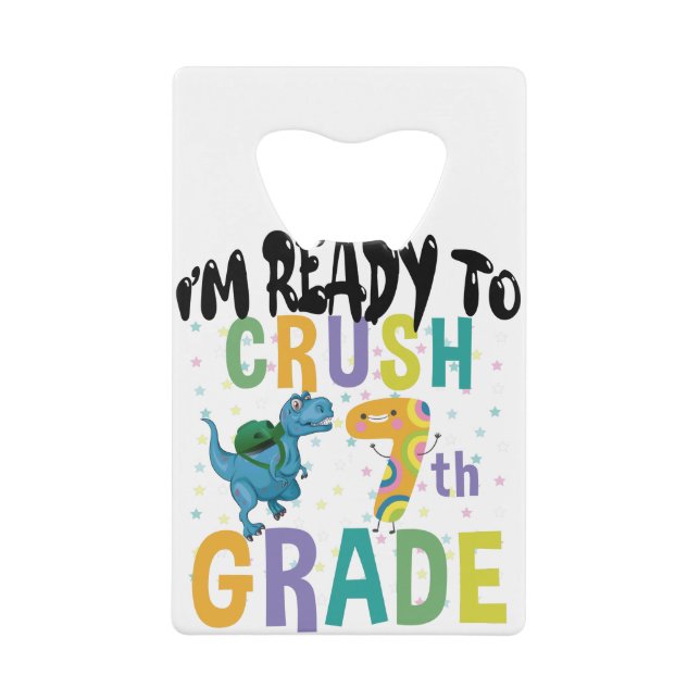 Back To School I'm Ready To Crush 7th Grade Dino (Front)