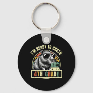 Back To School I'm Ready To Crush Fourth 4th Grade Key Ring