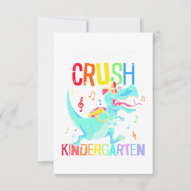 Back To School I'm Ready To Crush Kindergarten Card (Front)