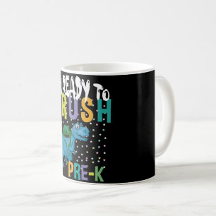 Back To School I'm Ready To Crush Pre-K Dinosaur Coffee Mug