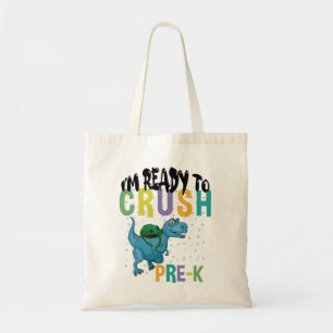 Back To School I'm Ready To Crush Pre-K Dinosaur Tote Bag