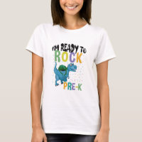 Back To School I'm Ready To Rock Pre-K Dinosaur