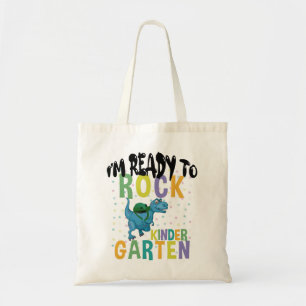 Back To School I'm Ready To Rock Pre-K Dinosaur Tote Bag