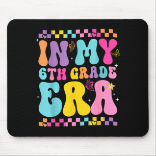 Back to school in 6th sixth grade era butterfly mouse mat
