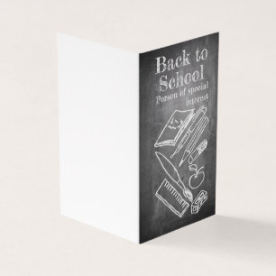 Back to School in chalkboard style Business Card
