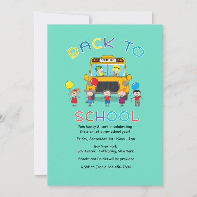Back to School invitation (Front)