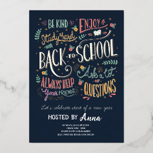 Back to school invitation