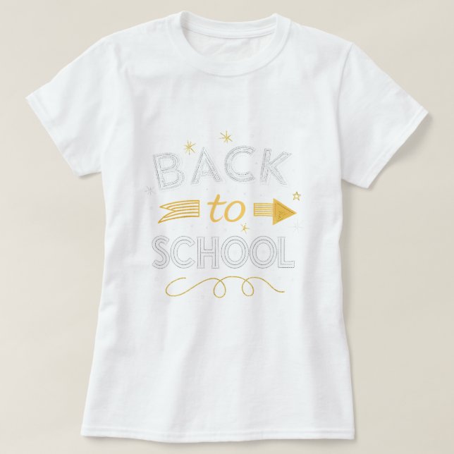 Back To School Kids Shirt with Black Background (Design Front)