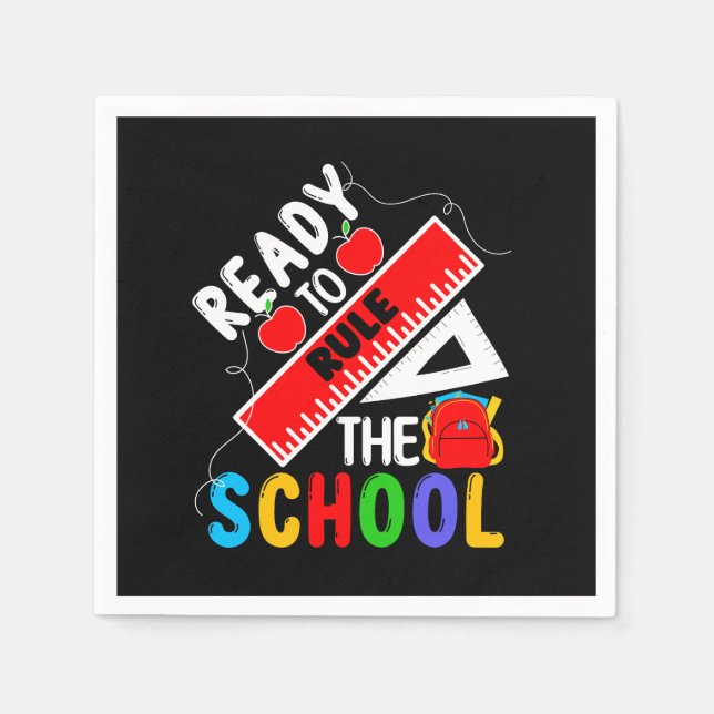 back to school kids t shirt design napkin (Front)