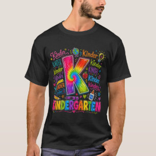 Back to school kindergarten colourful school tie T-Shirt