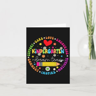 Back To School Kindergarten Dream Team Teacher Lov Card