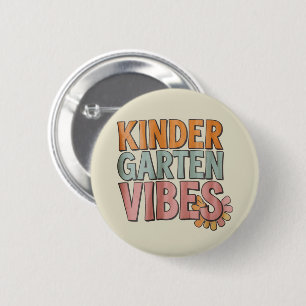 Back to School Kindergarten Pre K First Grade  6 Cm Round Badge