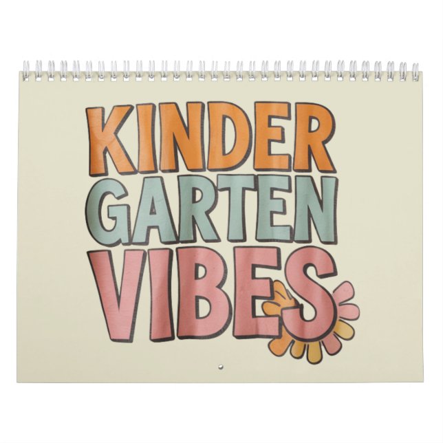 Back to School Kindergarten Pre K First Grade  Calendar (Cover)
