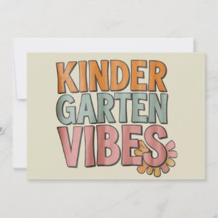 Back to School Kindergarten Pre K First Grade  Invitation