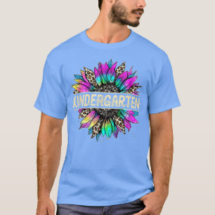 Back To School Kindergarten Squad Leopard Tie Dye  T-Shirt