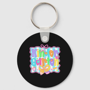 Back To School Kindergarten Teacher Coquette Prepp Key Ring