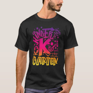 Back To School Kindergarten Team Teacher Girl Graf T-Shirt