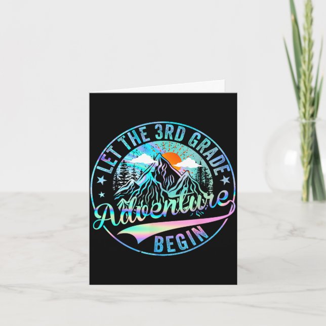 Back to school let the 3rd grade adventure begin card (Front)