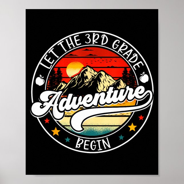 Back to school let the 3rd third grade adventure poster (Front)