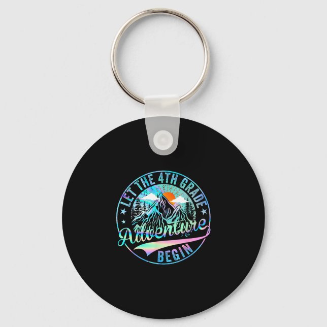 Back to school let the 4th grade adventure begin key ring (Front)