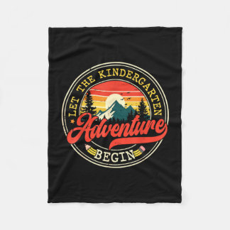 Back to school let the kindergarten adventure fleece blanket