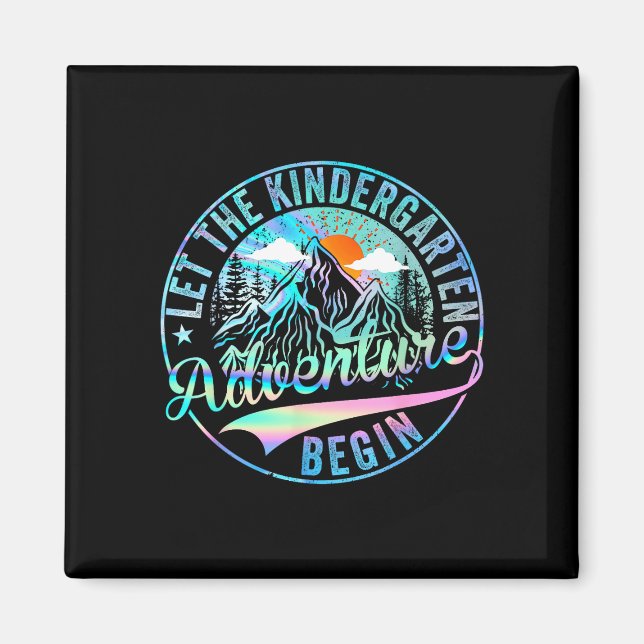 Back to school let the kindergarten adventure magnet (Front)