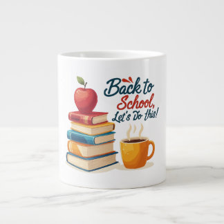 "Back to School, Let's Do This!" Motivational Quot Large Coffee Mug
