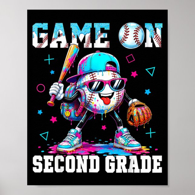 Back To School Let's Play 2nd Second Grade Poster (Front)