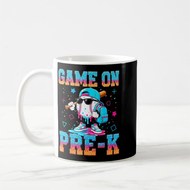 Back To School Let's Play Second Grade Baseball Coffee Mug (Left)
