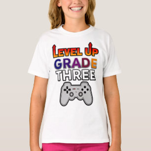 Back to School Level Up Grade Three T-Shirt
