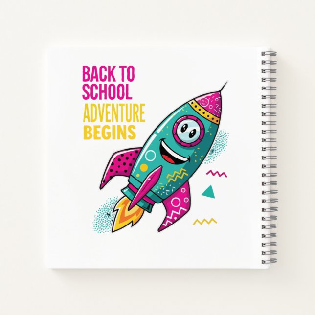 Back to School Lightbulb – The Adventure Begins  Notebook (Back)