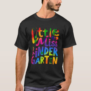 Back To School Little Miss Kindergarten Tie Dye Gi T-Shirt