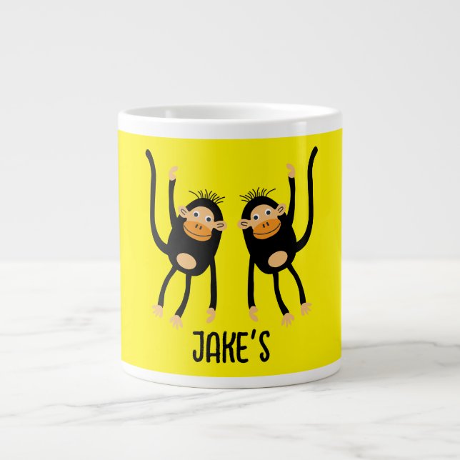 Back To School Little Monkey Large Coffee Mug (Front)