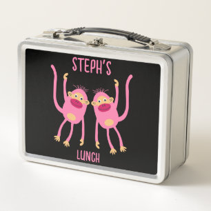 Back To School Little Monkey Metal Lunch Box