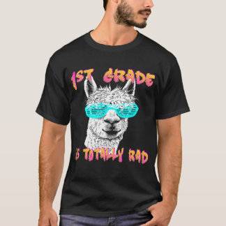 Back to School Llama 1st Grade Grader Teacher 1st  T-Shirt