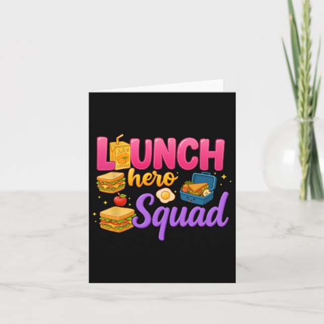 Back To School Lunch Lady Squad Lunch Hero Squad P Card (Front)
