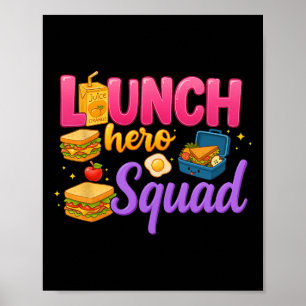 Back To School Lunch Lady Squad Lunch Hero Squad P Poster