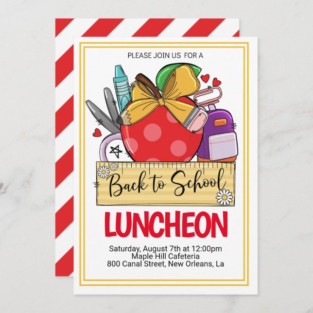 Back to School Luncheon Invitation (Front/Back)