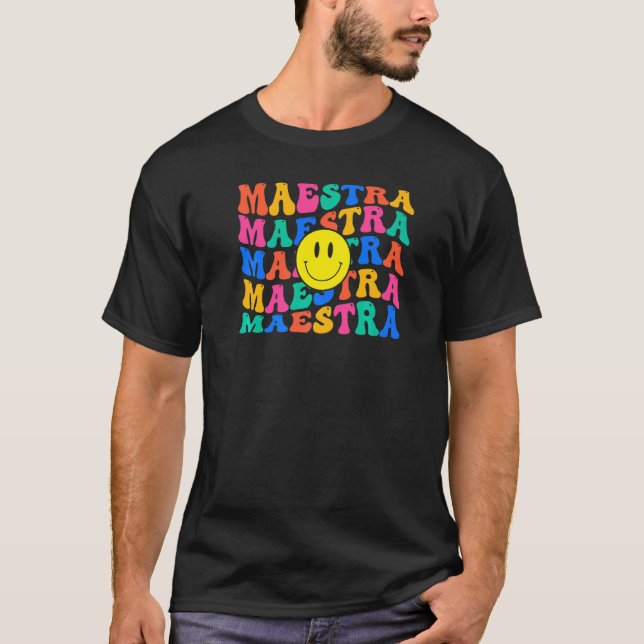 Back To School Maestra Cute  Spanish Teacher T-Shirt (Front)