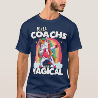 Back to School Math Coach Squad Unicorn Magical Te T-Shirt