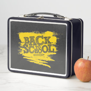 Back to school metal lunch box