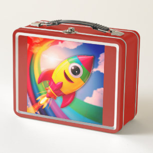 Back to school metal lunch box