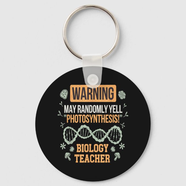 Back To School Microbiology Funny Science Teacher  Key Ring (Front)