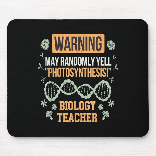 Back To School Microbiology Funny Science Teacher  Mouse Mat (Front)